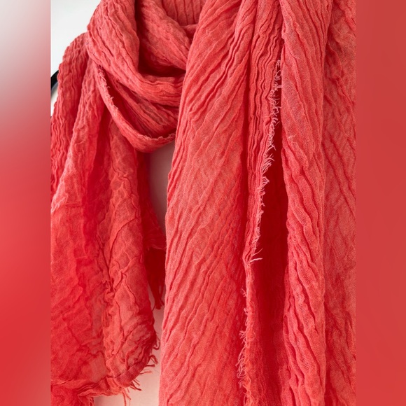 TILO Scarves Orange Crush 🧡 Crinkle soft scarf. Lux casual delight. Great gift! - Picture 6 of 9